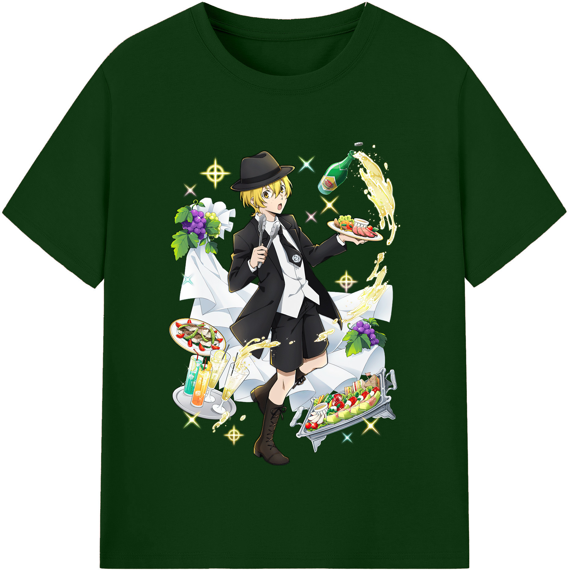 （画像用） 文豪ストレイドッグス Bungo Stray Dogs 綿100％半袖Tシャツ（フロントプリント）